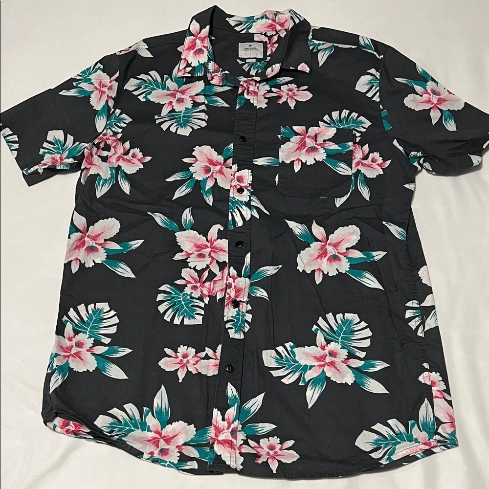 Rip Curl Button Down Hawaiian Shirt
